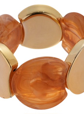 亚克力圆形拼接弹力绳手链欧美时尚简约手环个性小众设计感手饰女