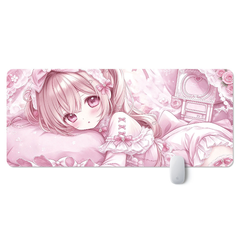 朵程二次元粉色少女心可爱鼠标垫