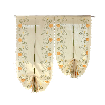 南瓜韩式田园窗帘提拉罗马扇形