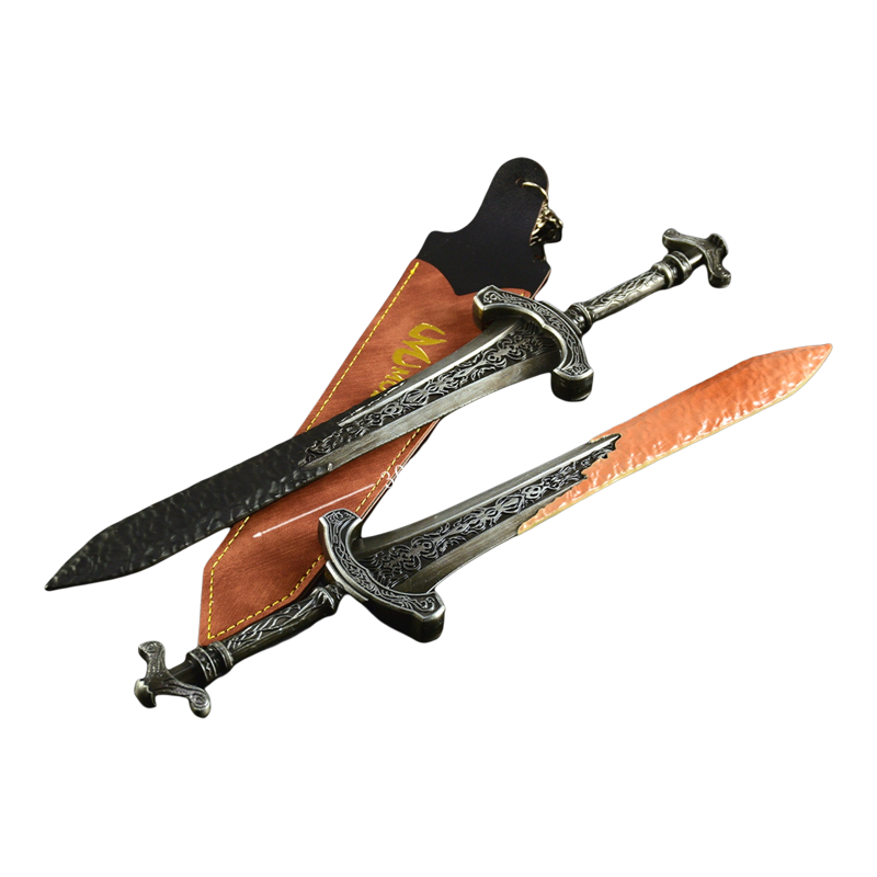 30CM艾尔登武器模型金属工艺品摆件石像鬼黑剑大剑皮套版玩具摆件