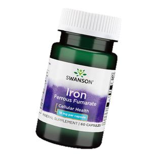 Swanson斯旺森富马酸亚铁60粒 有机补铁补血贫血女性红润气色