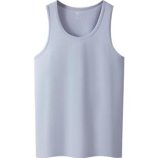 [匠心系列]三枪80支长绒棉背心男工字3A抗菌抗螨打底跨栏内穿高弹