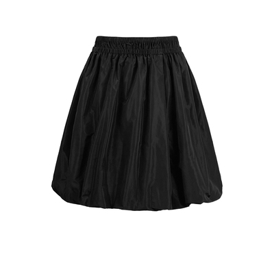 ECHOADE松弛随性 建筑感双层松紧腰花苞式褶皱设计半身裙