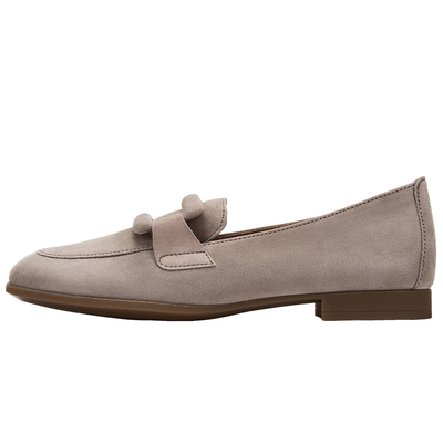 经典时尚磨砂粗跟乐福鞋