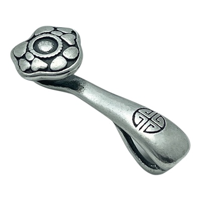 S925纯银复古莲花如意吊坠挂坠