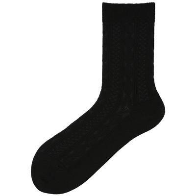 Tabio麻花纹羊毛袜子女百搭保暖