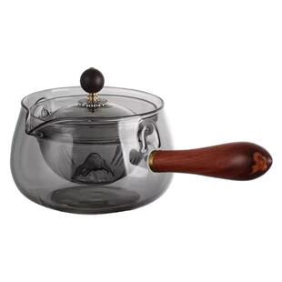 侧把玻璃逍遥壶泡茶神器旋转内胆水分离茶壶茶杯家用功夫茶具套装