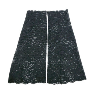 蕾丝长款袖套遮疤痕遮纹身女黑色手臂套薄款防晒开车防滑舞台演出