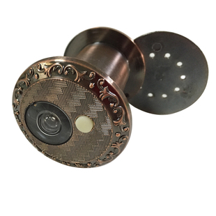 金属猫眼门铃 防盗门猫眼带门铃门眼家用通用门镜门铃二合一包邮