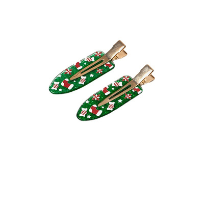 发夹圣诞节前额侧边碎发整理刘海