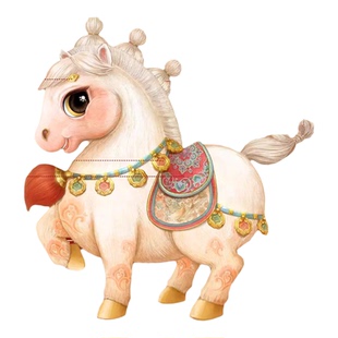 2026春节总台文创骐骥驰骋春晚吉祥物毛绒公仔马年吉祥物生肖玩偶