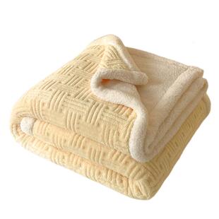 森宝莱羊羔绒毛毯冬季加厚双层抗静电牛奶绒毯子宿舍办公室午睡毯