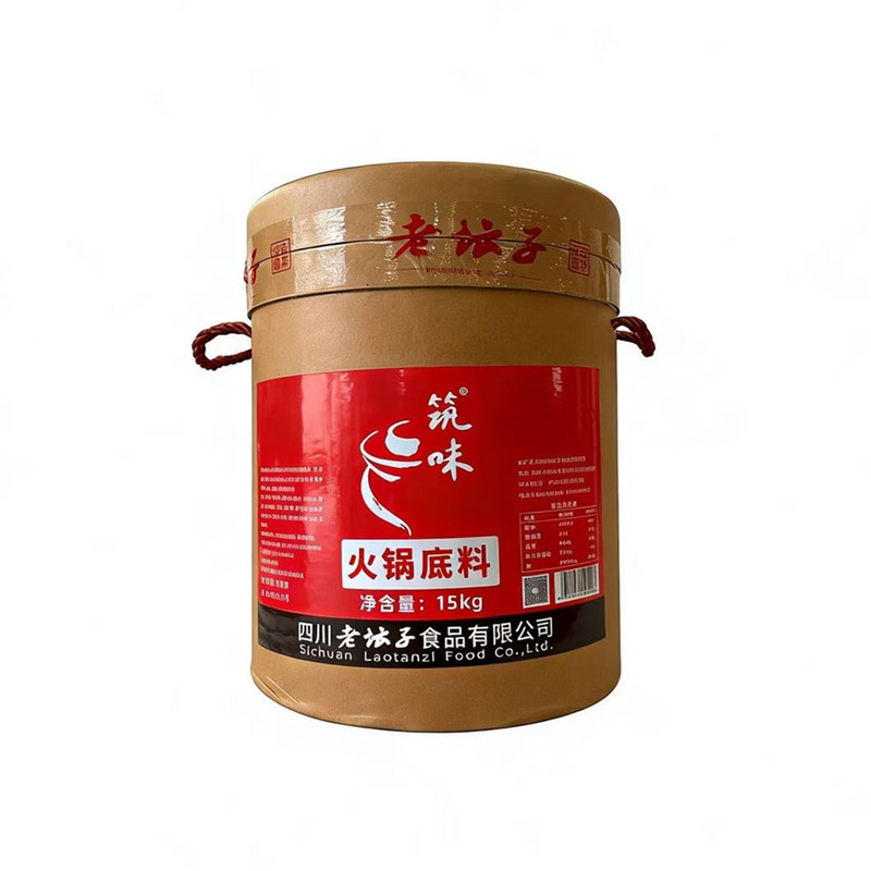 四川筑味火锅底料15kg老坛人家牛油火锅冒菜烧菜底料调料商用桶装
