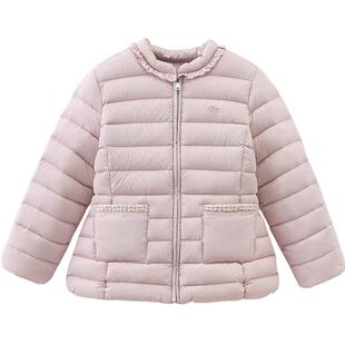 戴维贝拉女童亲子排骨羽绒服新款冬装儿童三防小香风保暖户外外套