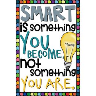 growth mindset成长励志海报英语环创装饰墙贴画校园教室课堂布置