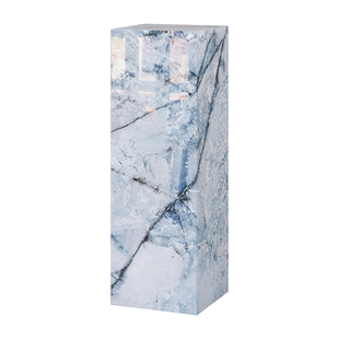 高端大理石岩板客厅花架落地式阳台花盆架轻奢放置架立柱摆件底座