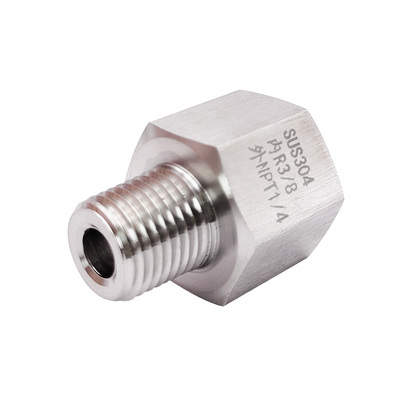 内ZG3/8-外NPT1/4不锈钢转换接头