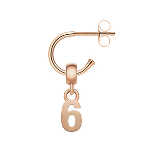 DW耳饰女款 CHARM密语系列C型耳环 字母数字吊坠耳钉饰品