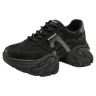 星期六厚底老爹鞋女款2025新款冬季时尚透气运动鞋增高女士休闲鞋