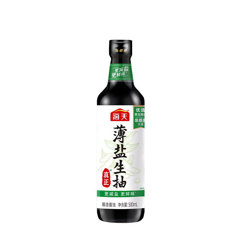海天薄盐生抽酱油500ml