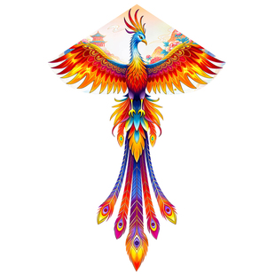 2026新款国潮凤凰潍坊微风易飞大型成人儿童户外霓裳凤舞爆款风筝