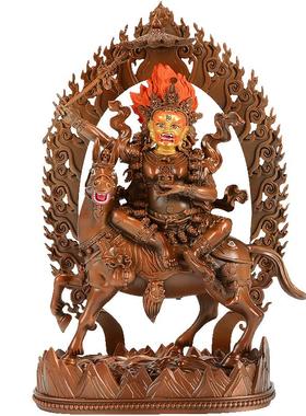 尼泊尔立体雕花铜像摆件