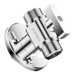 九牧卫浴球阀一进二出三通一分二大流量双头出水角阀开关分水阀门