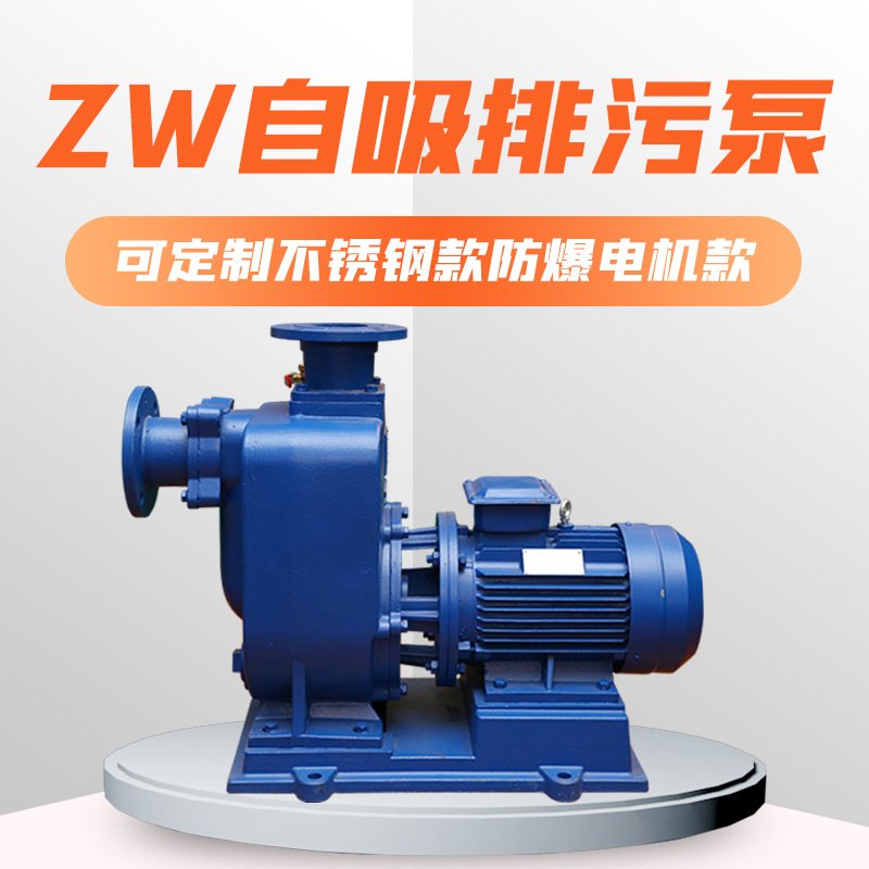 定制大流量直连ZW自吸排污泵污泥自吸泵厂家BZ卧式自吸污水排污泵
