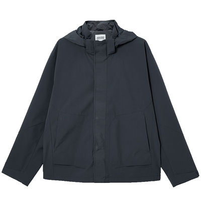 【防泼水】【AT系列】杰克琼斯男装春季夹克上衣宽松连帽防风高领