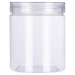 10个装食品级pet塑料瓶子密封罐水晶高透明螺旋盖饼干零食包装桶