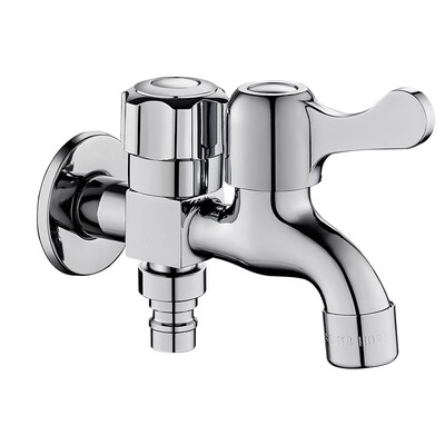 洗衣机水龙头双出水防漏精铜