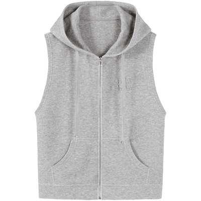 urlazh/有兰灰色休闲连帽马甲