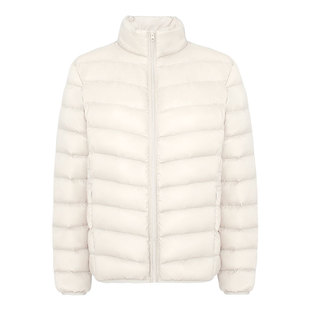 鸭鸭轻薄羽绒服2025年新款立领轻便薄款保暖时尚短款秋冬女款外套