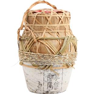 塔牌醇雕竹编串络黄酒5L坛装酒手工冬酿花雕酒甜型老酒绍兴产黄酒