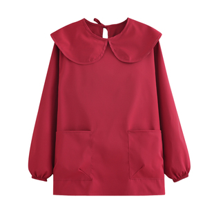 短款长袖围裙防油耐穿家用打扫煮饭工作服罩衣外穿男女同款防水