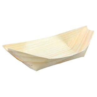 一次性纸船盒木皮船白玉丸子盒日式小船寿司盒木舟船形点心打包盒