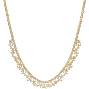 LAMUANA 繁花梦语项链小众设计奢华感复古choker满钻颈链73497