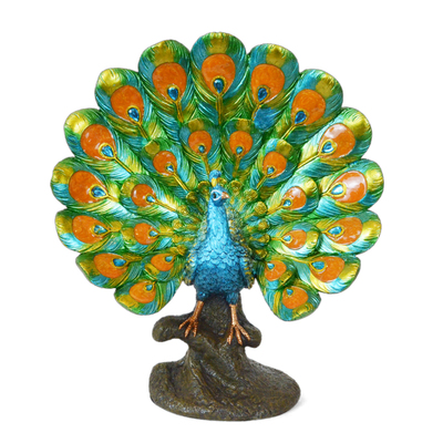 欧式轻奢孔雀开屏摆件乔迁礼物