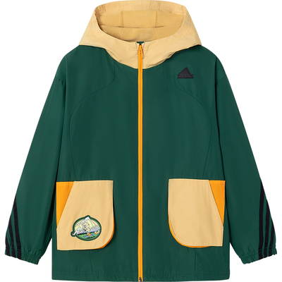 Adidas/阿迪达斯正品LK WV JKT小童双面穿拼接连帽外套JN9580