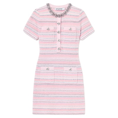 self-portrait小香风针织连衣裙