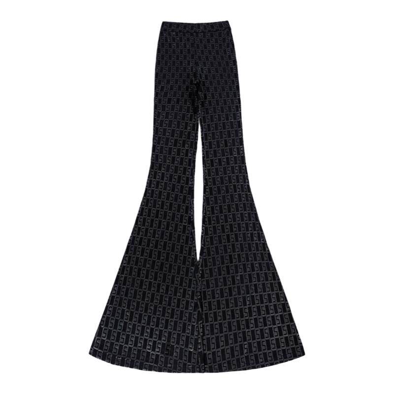 高腰AOAOMISSSHOP长裤显腿长喇叭