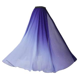 形体服女2025新款渐变色腰封飘纱舞蹈上衣训练服装高端女模特走秀