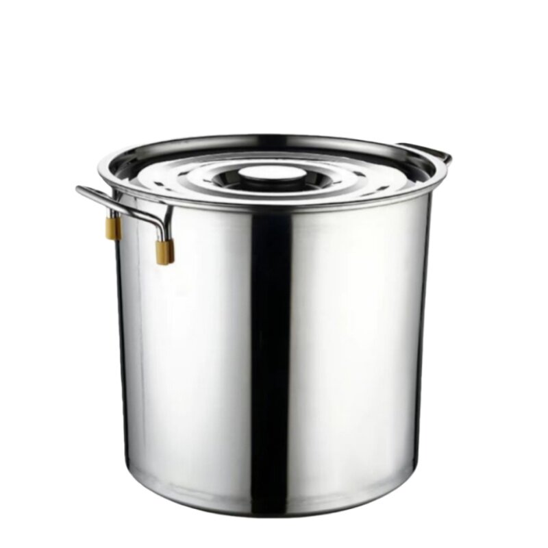 不锈钢桶大桶大容量汤桶水桶吊桶圆桶带盖卤肉桶加厚汤锅商用特厚