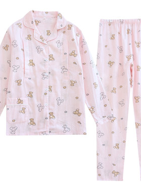 棉居客春秋长袖纯棉哺乳口月子服