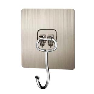 不锈钢大号挂钩强力钩粘胶免钉门后衣服挂钩浴室厨房墙壁墙上粘钩