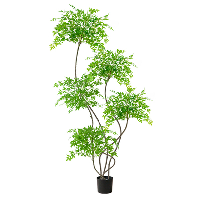仿真花南天竹室内客厅轻奢高端花艺摆件高级仿生绿植摆设落地盆栽