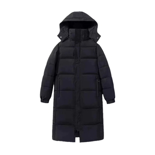 超火90白鸭绒黑色羽绒服女2026冬季新品中长款宽松韩版高级感外套
