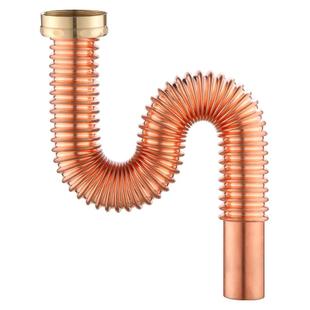 厨房水槽下水管配件洗菜盆紫铜下水管洗碗池防臭排水管单槽下水器