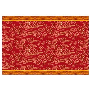 新中式风格壁纸中国风饭店餐厅客厅红色祥云图案墙布电视背景墙纸