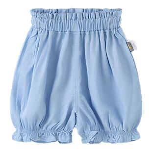 童泰女宝宝短裤夏季薄款女童花边裤子女孩外出可爱花苞裤儿童童装